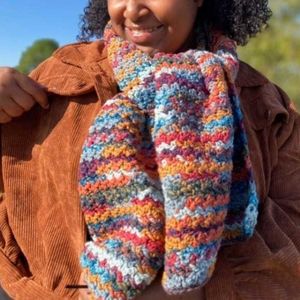 Multi color Crochet Scarf